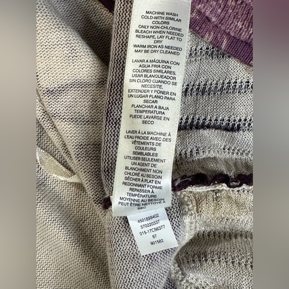 Chicos Cardigan Sweater Womens Purple Paisley Open Long Sleeve Boho Hippie Med 2 - Picture 10 of 14